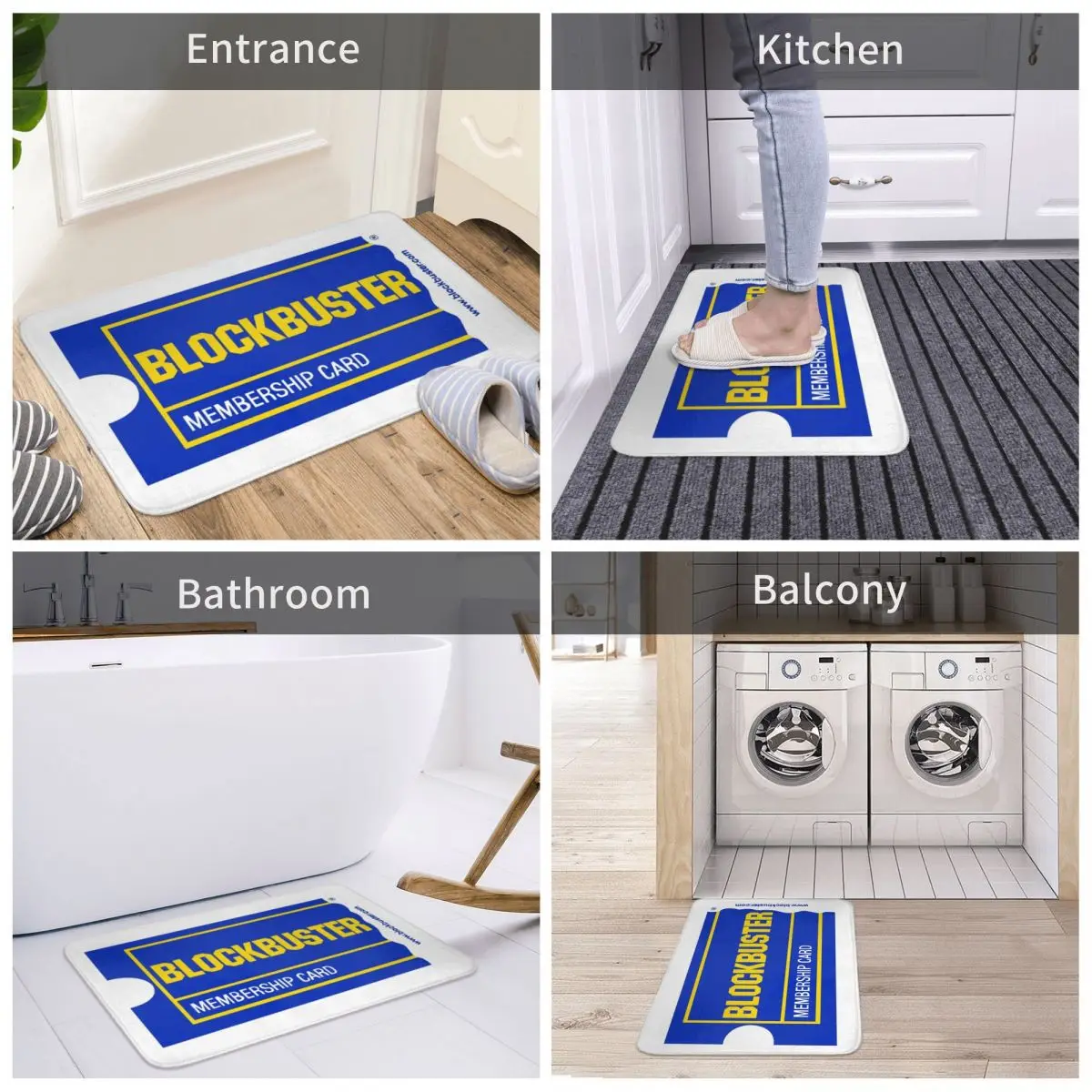 Blockbuster Membership Card Doormat Carpet Mat Rug Polyester Non-slip Floor  Decor Bath Bathroom Kitchen Bedroom 40x60 - Mat - AliExpress