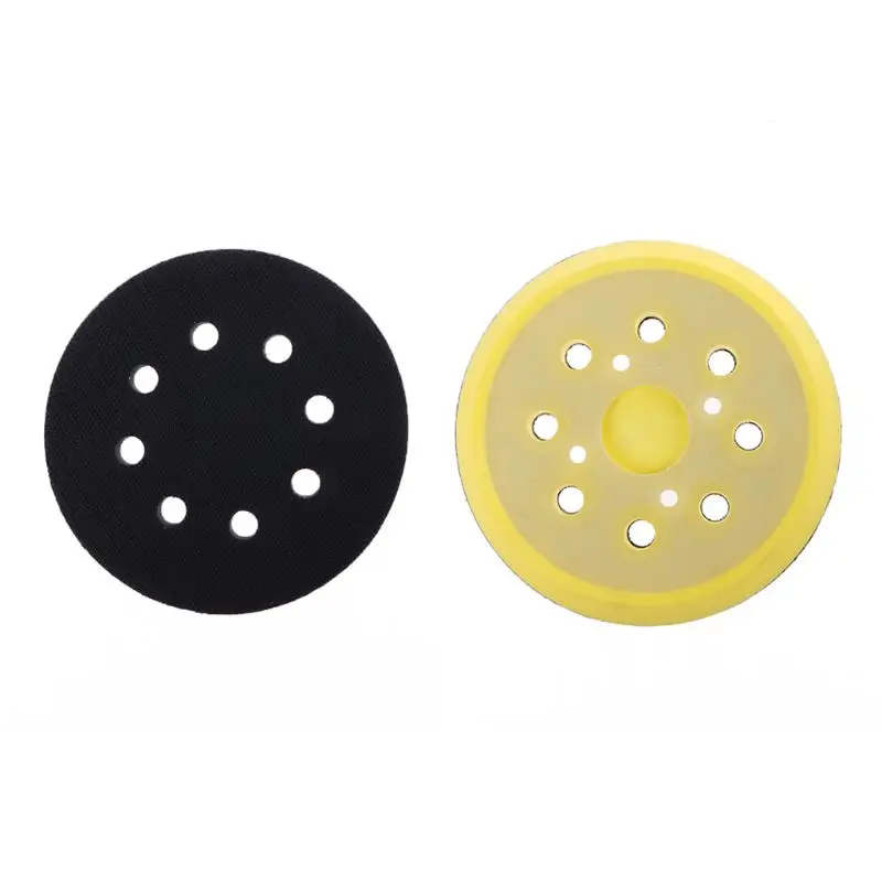 

5Inch 125MM 8-Hole Back-up Sanding Pad 4 Nails Hook and Loop Sander Backing Pad +Sponge Interface Pad for Electric Grinder