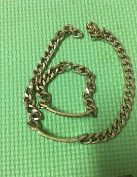 

Vintage style fashion letters logo bar choker bracelet retro luxury brand jewelry signature necklace