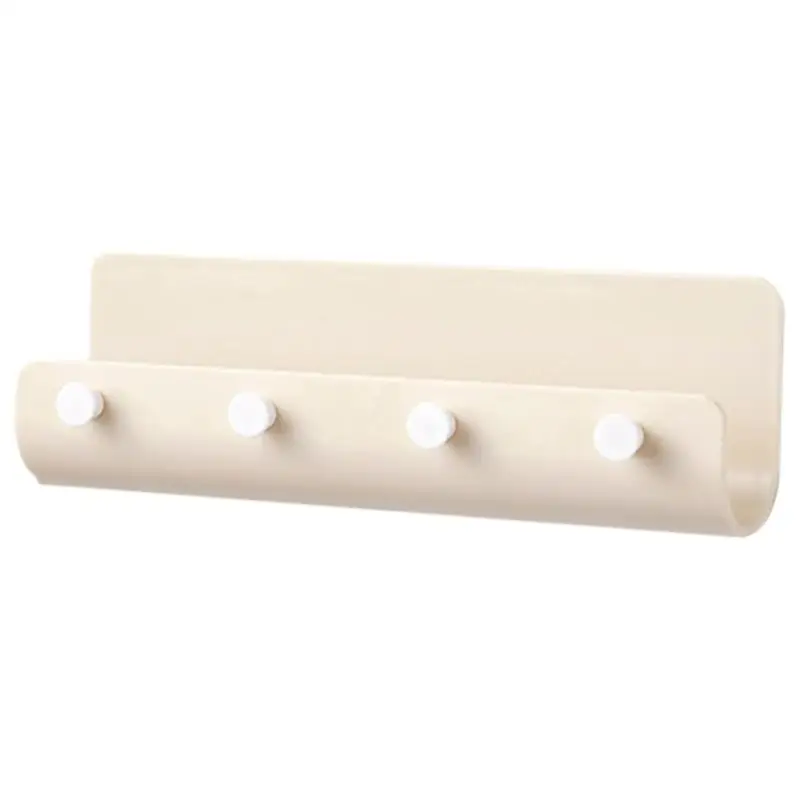 Beige U-образный многофункциональный крючок для хранения, пластиковый стеллаж для ключей, настенная полка для ключей, Прямая поставка - Цвет: Beige