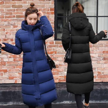 

Plus size 3XL Down jackets 2019 Fashion Women Winter Coat Long Slim Thicken Warm Jacket Down Cotton Padded Jacket Outwear Parkas
