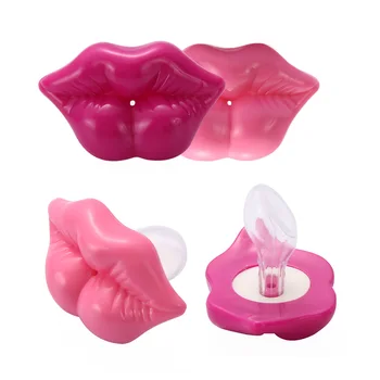 

Food Grade Silicone Baby Lip Pacifier Kiss Pink Rose Red Lip Shape Teeth Soothers Funny Baby Pacifiers