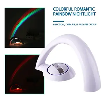 

Colorful Rainbow Lamp LED Night Light Romantic Rainbow Projector Lamp Universal Projection Lamp Portable Home Decor