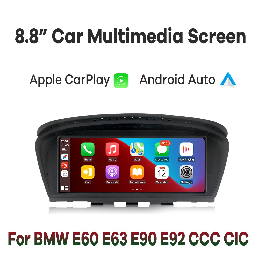 8.8" Wireless Apple CarPlay Android Auto Car Multimedia for BMW E60 E63