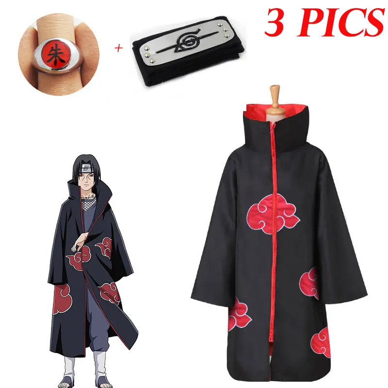 Костюм для косплея Akatsuki Uchiha Tobi Obito маска-плащ Хэллоуина мужской и женский костюм