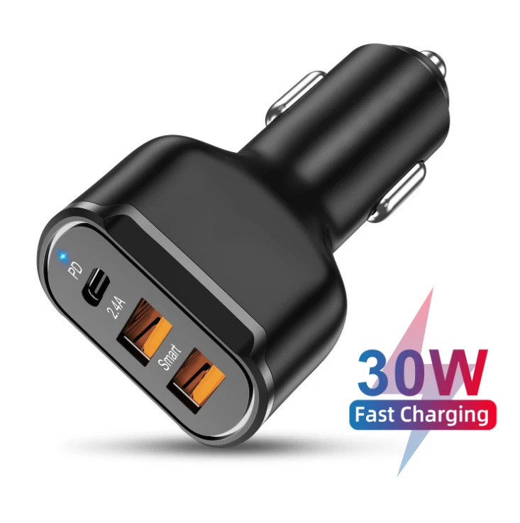 30W PD USB Type C Car Charger Quick Charge For iPhone 12 11 Pro Max Xiaomi Huawei Samsung QC 3.0 Car Phone Charger Fast Charging 