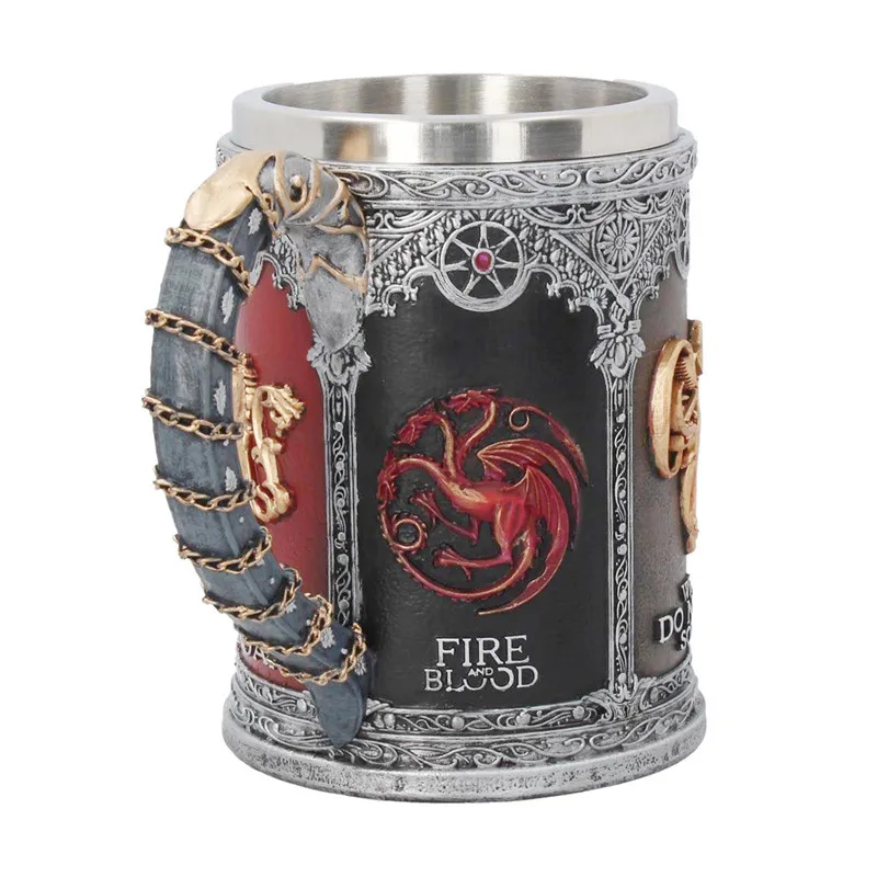 Кружка Game of Thrones Stark Tully Targaryen Lannister barathoon из нержавеющей стали 3D кружка для пива