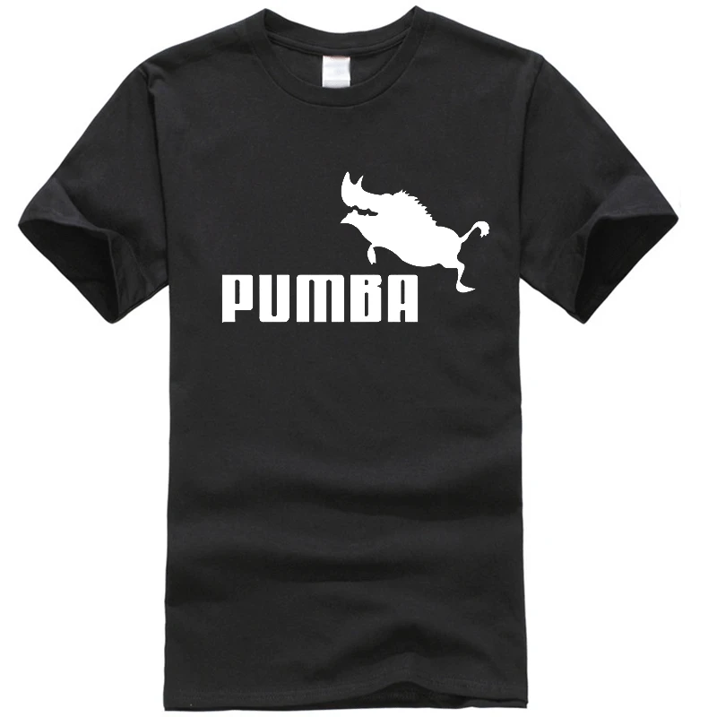 Новинка года, брендовые футболки homme Pumba, Мужская футболка с короткими рукавами, хлопок, летняя повседневная футболка для мальчиков, модная футболка