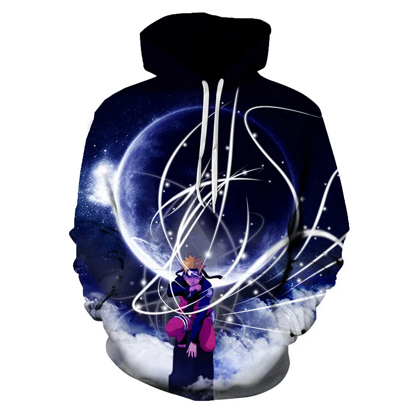 New Anime Naruto Men/women 3D Hoodie Sweatshirt Fashion Sasuke Kakashi Cartoon Casual Harajuku Hoody Autumn Thin Coat Streetwear