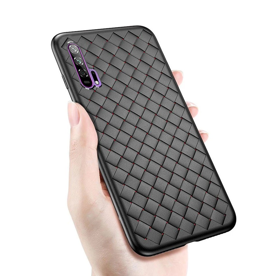 Чехол TRISEOLY для Huawei Honor20 Воздухопроницаемый ТПУ тканый Мягкий силиконовый чехол