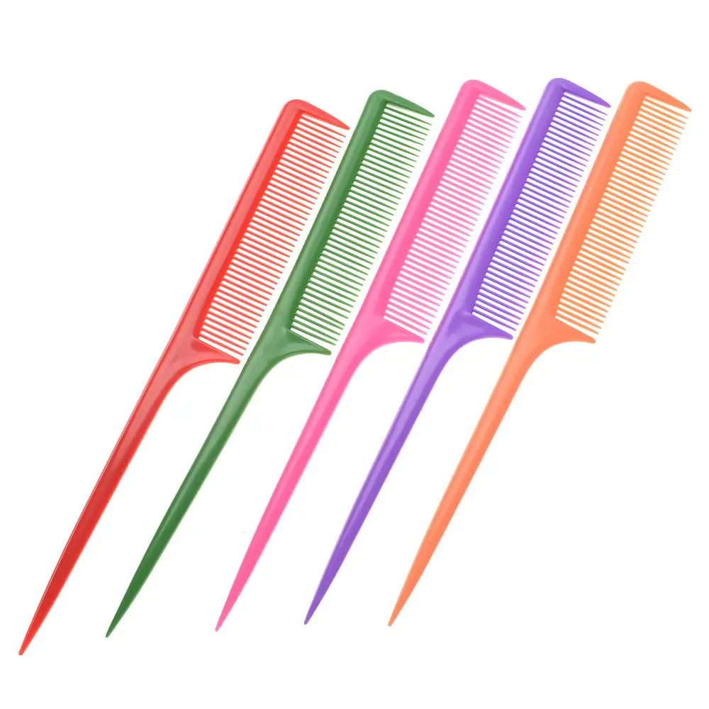 

1PC Professional Fine-tooth Hairdressing Hair Style Rat Tail Comb Silicone Hand Polished Comb
