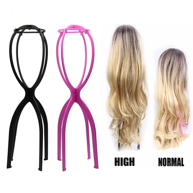 Beaupretty 6 pcs wig display stand standing hair white hair extensions  braiding hair extension hanger extension holder for styling hair extension