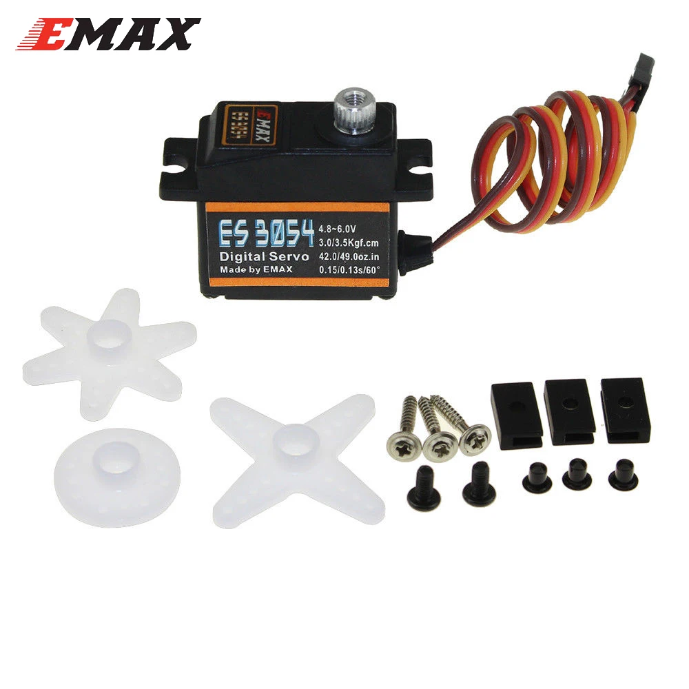 

EMAX ES3054 17g Digital Metal Servo With Metal Gear For RC FPV Fixed Wing Airplane Copter Drone