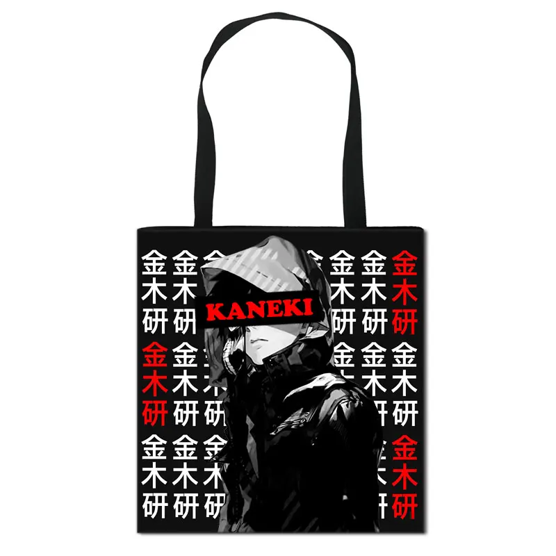 Anime Tokyo Ghoul Canvas Bag Darks Harajuku Gothic style Shopper Large Capacity Women's Bag Classic Shoulder Bag Vintage HandBag 