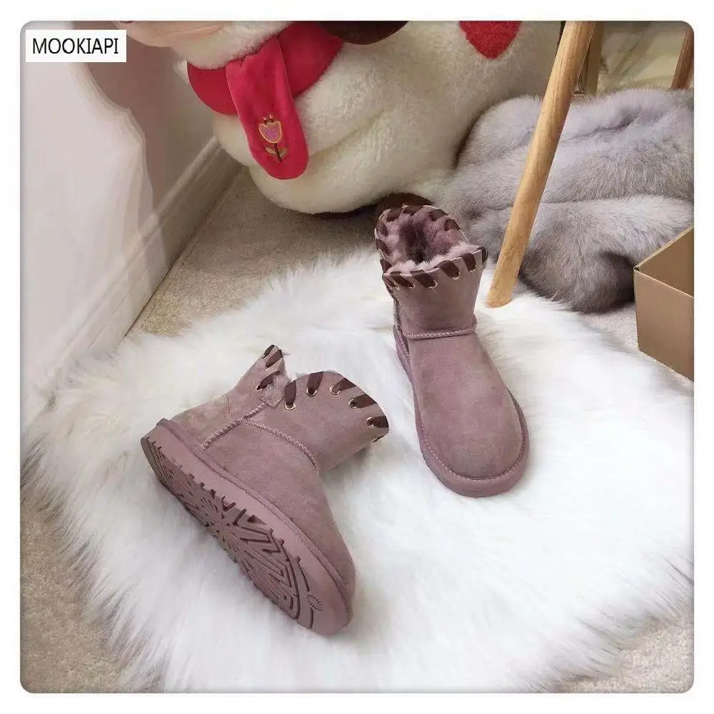 

Australia's most fashionable short-barreled shoes in 2019, real leather, 100% natural wool, the highest quality snow boots