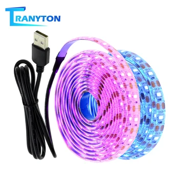 USB LED 스트립 2835 조명, 유연한 흰색, 따뜻한 흰색, 아이스 블루, 퍼플, 핑크, RGB, TV 배경, 요정 밤 테이프, 5V, 1m, 2m, 3m