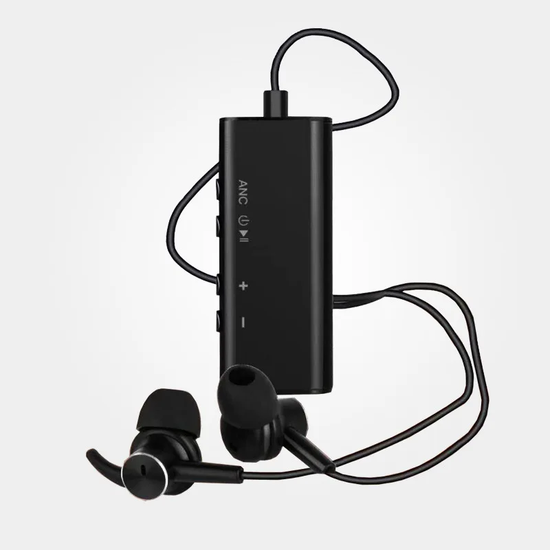 

ANC Lavalier Noise-reduction Bluetooth Headset Business Sports jing gua shi Bluetooth Earphones Stereo Dual Handle In-ear