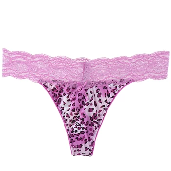 

Sexy panties with leopard print women's transparent lace panties without trace