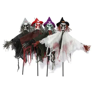 

Halloween Party Decoration Horror Ghost Kids Trick Hanging Scarecrow Decoration Skeleton Witch Props Decoration Hanging Ghost
