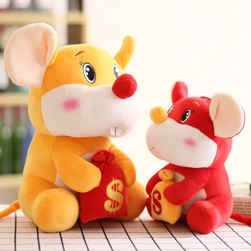 2020 Chinese Style New Year Stuffed Plush Mouse Toy Gifts For Kids Soft Pillow Plush Toys 3