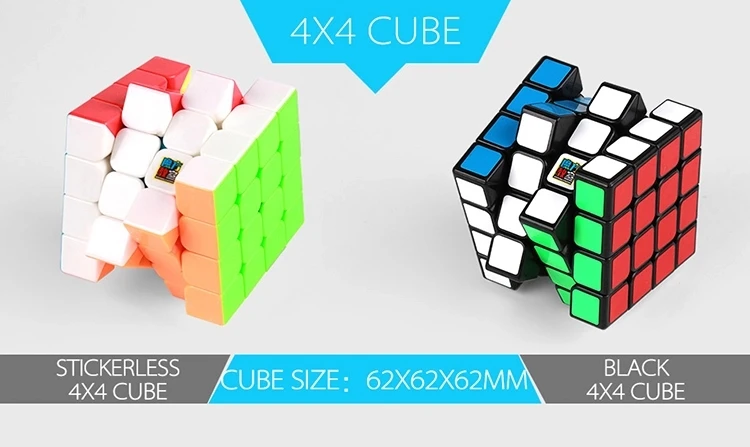 4 шт./компл. Moyu Yuhu 2x2/oneplus 3/OnePlus x 3 4x4 5x5, волшебный куб, набор Mofang Jiaoshi черный цветной пакет головоломка Скорость Magic Cube Развивающие игрушки, подарочная коробка