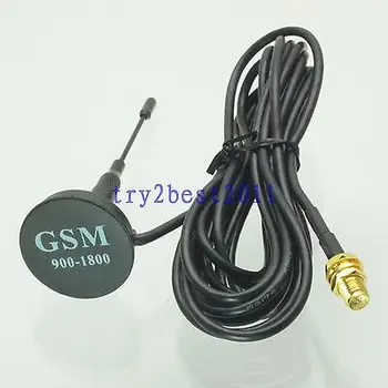 

DHL/EMS 20 Sets Antenna GPRS GSM 900/1800MHZ 3dBi RP-SMA plug pin nut Magnetic Base for Radio -C1