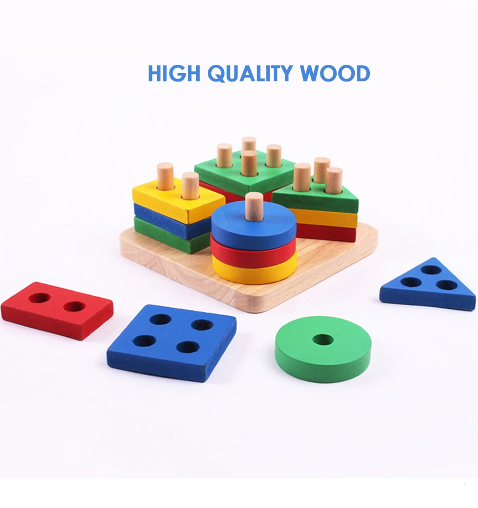 Деревянные радужные блоки геометрическая форма соответствия Игрушки для развития воображения и мелкой игрушки Монтессори игра, лучший подарок для детей