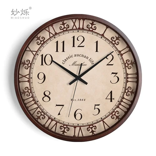 Large Wood Wall Clock Style  2  