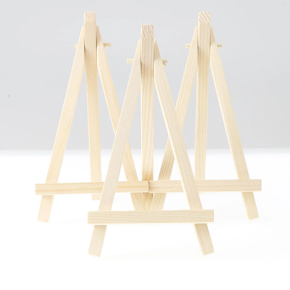 

Natural Wood Chips Easel Exhibition Display Shelf Holder Studio Painting Stand