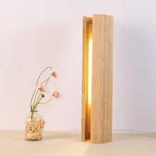 Простой деревянный светодиодный прикроватный столик для спальни, японский арт домашний деко, USB дизайнерское украшение, тумбочка, ночник, светильник