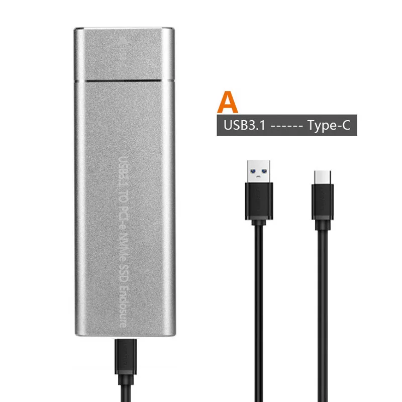 PCIE SSD USB3.1 type C to M.2 M ключ NVMe PCI-E жесткий диск Корпус чехол 10 Гбит/с 2280 HDD корпус мобильный ящик твердотельный ящик