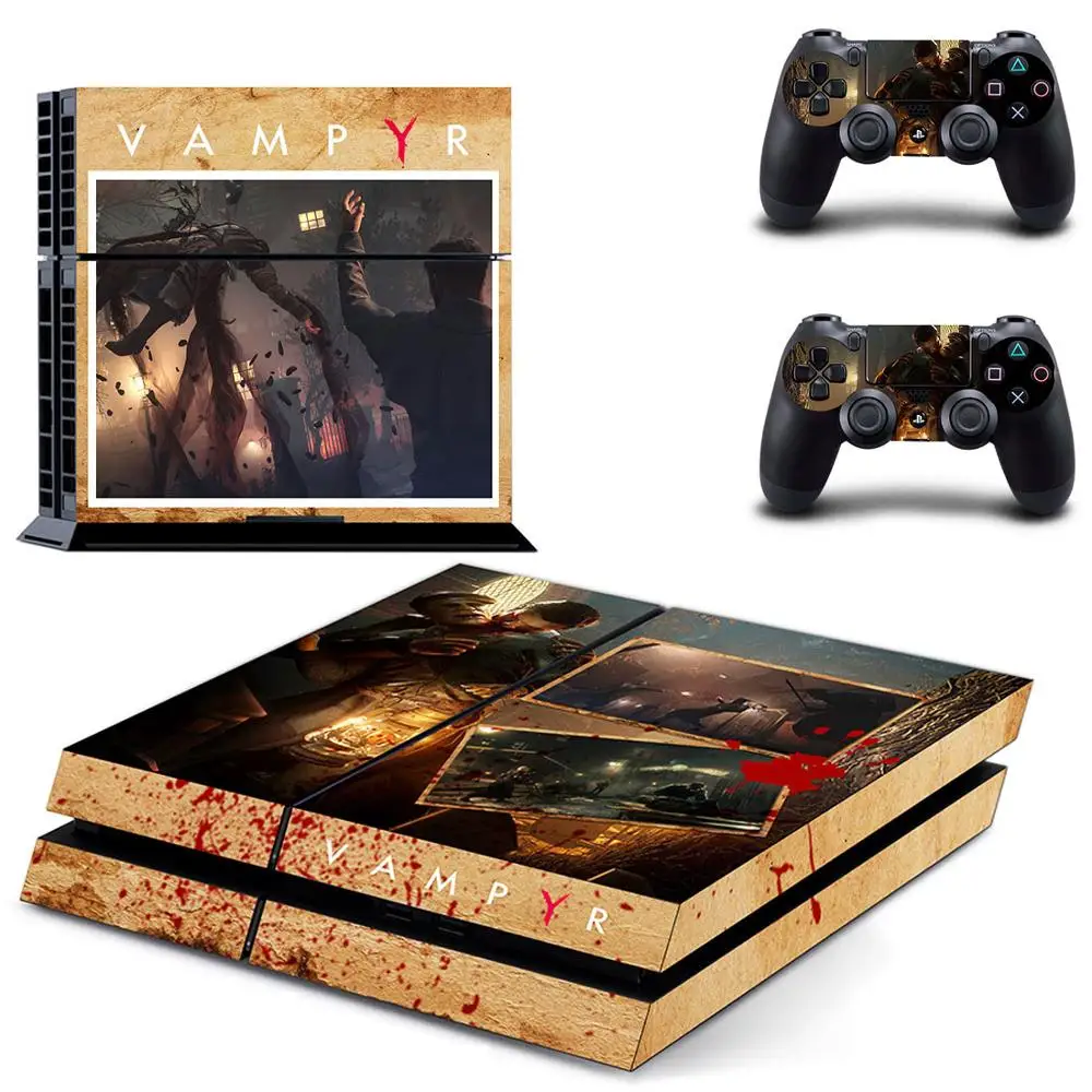 Vampyr PS4 наклейки виниловые кожа PS 4 стикер Play station 4 Наклейки Обложка Pegatinas для playstation 4 консоли и 2 контроллера