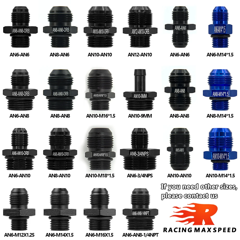 Adaptateur EFI AN Mâle à Déconnexion Rapide En Alliage D'aluminium