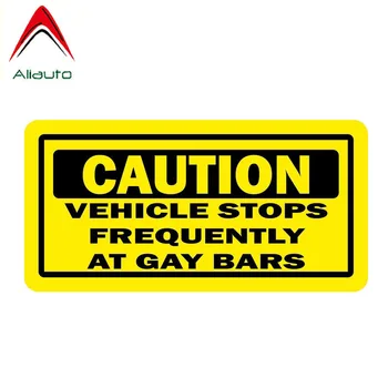 

Aliauto Caution Car Sticker Vehicle Stops Frequently Gay Bars PVC Decal Cover Scratches for Nissan Juke Logan Peugeot,15cm*7cm