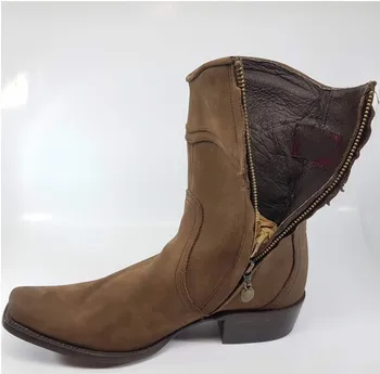 

Men's Shoes New for 2020 High Quality Men Pu Leather Western Boots Male Vinage Classic Motorcycle Boots Soulier Homme 4M565