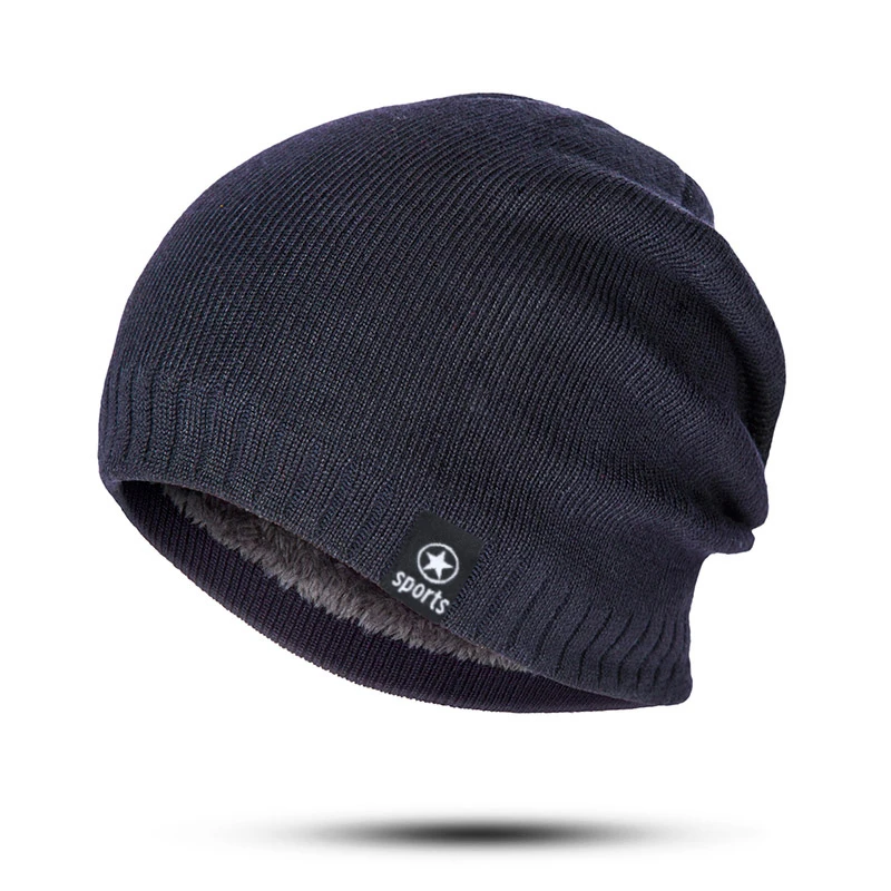 Зимняя шапка для мужчин, шапка Skullies Beanies, теплый шерстяной вязаный головной убор, уличные зимние аксессуары, толстые хлопковые шапки, шапочки
