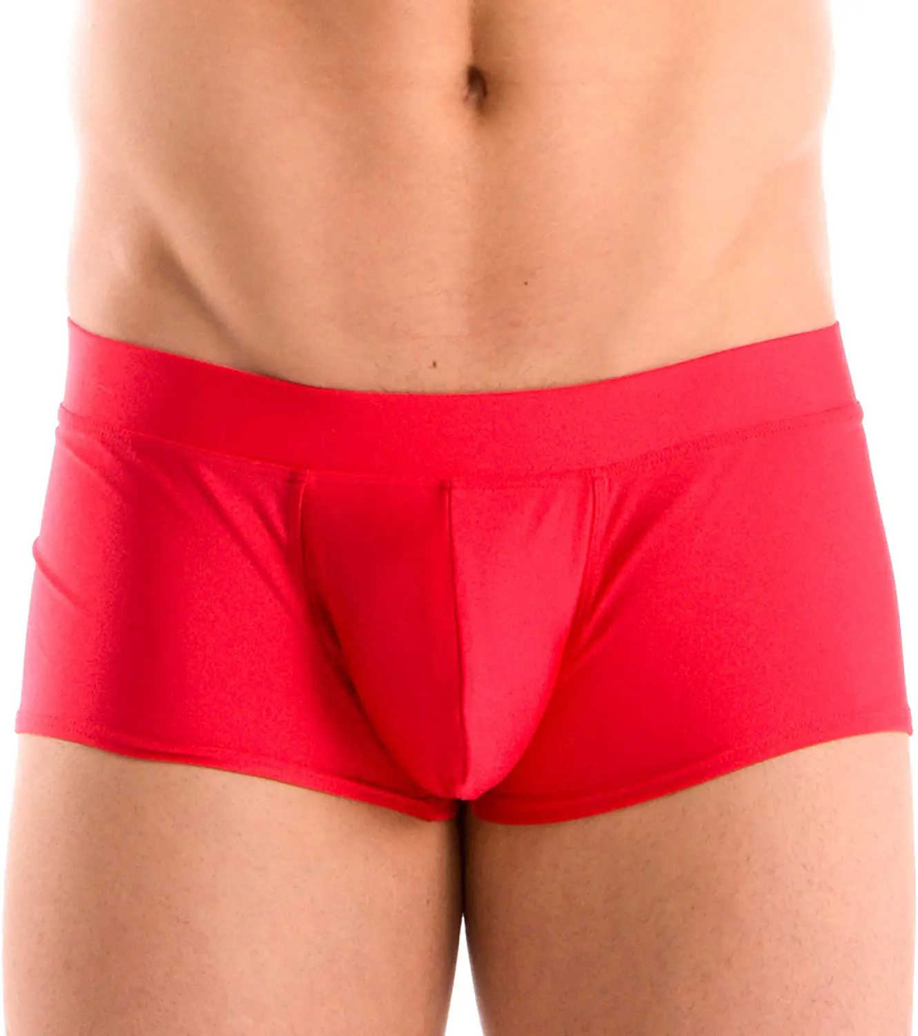 Men's swim trunks new solid colour warm-up swimming costume