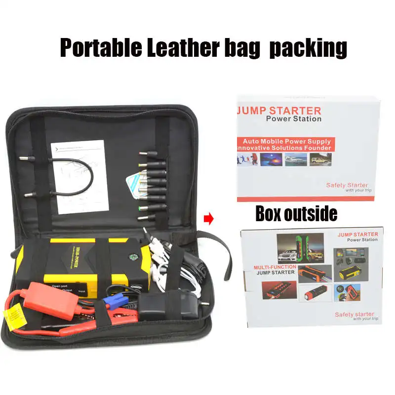Bag Set AU Plug WINTUWAY многофункциональный автомобильный стартер 1000A пиковая банка мощности автомобильное зарядное устройство автомобильный усилитель Банк мощности пусковой B-JX19-2 - Цвет: Bag Set AU Plug