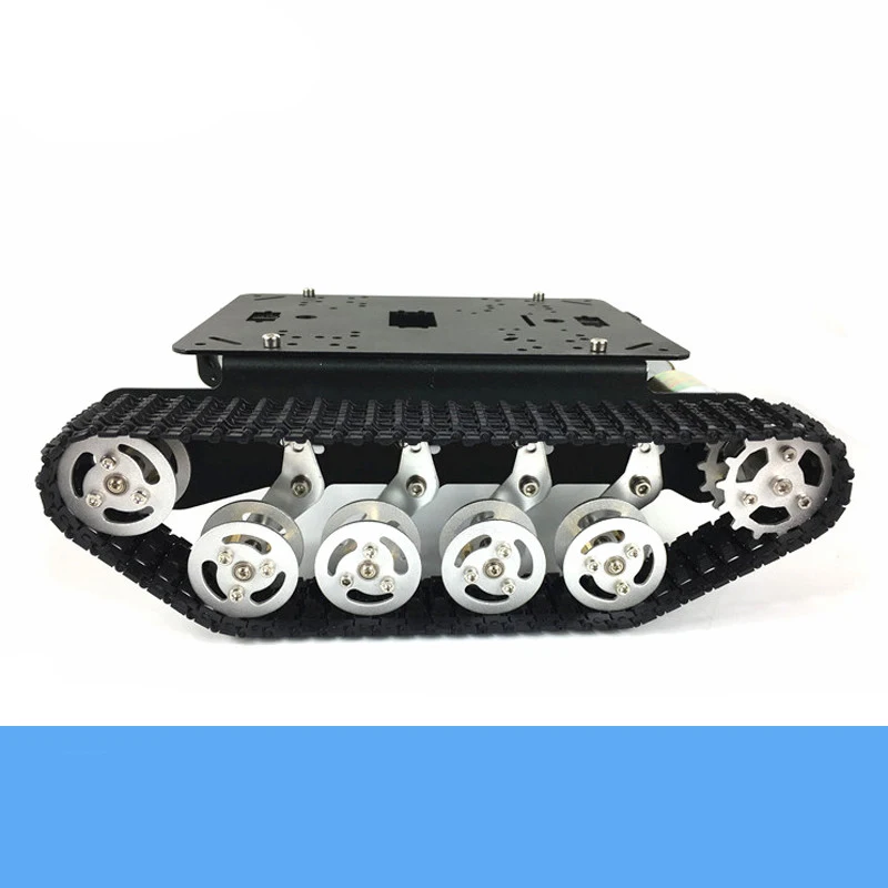 TS100 Metal Shock-Absorbing Tank Chassis Kit Heavy Load Smart Tracked Robot Frame With 33GB-520 Motor Education DIY Toy