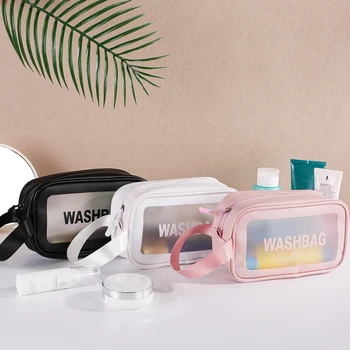 

Clear Makeup Storage Pouch Women Toiletry Bag Portable Waterproof Matte for Travel Business Trip