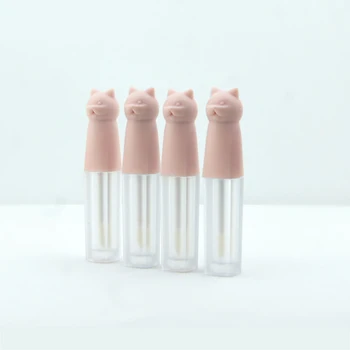 

3ML/50PCS Empty Lip Gloss Contianers Cat Cap Lip Gloss Packing Lip Balm Bottle Refillable Lipgloss Contianers