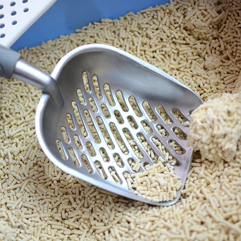 

Cat Litter Scoop Big Metal Litter Scoop For Kitty Sifter With Deep Shovel And Ergonomic Handle Made Of Heavy Duty Solid Aluminum
