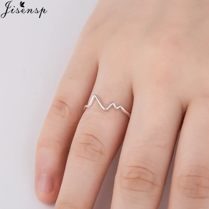 Jisensp Bijoux, модное кольцо в стиле панк, кольцо с треугольным сердечком, кольца на кастет для женщин, свадебные ювелирные изделия, серебряное регулируемое кольцо на палец - Цвет основного камня: SYJZ006