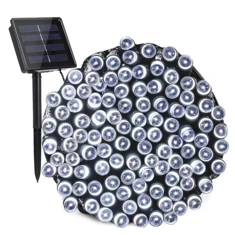 50LED 7 м Солнечный красочный Сказочный светильник для сада - Испускаемый цвет: White