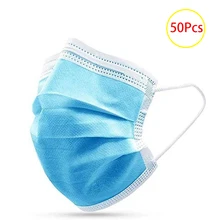

Adult Disposable Black Face Mask 3ply Protective Mask Mouth 50 PcsProtec 3ply Mask For Unisex Pm2.5 Masks Earloop Bandage Masks