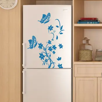 Refrigerator Sticker Butterfly Pattern Wall Stickers Home Decoration Kitchen Wall Art Mural High Quality Creative Modern Plastic