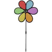 Ветряная мельница из стекловолокна случайного цвета для детского активного отдыха и украшения сада