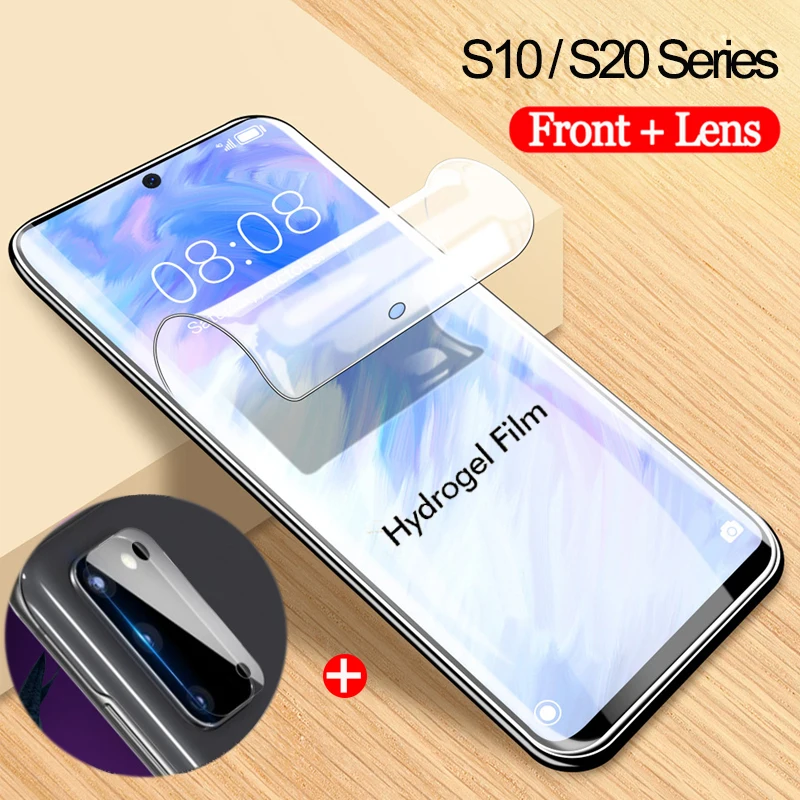S21 Гидрогелевая пленка стекло для самсунг s20 Samsung Galaxy Ultra S10 E S20 Plus glass Защитная