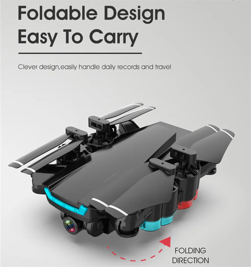 XD101 2,4G 4CH wifi FPV 4K HD Двойная камера Широкоугольный складной Радиоуправляемый Дрон без головы