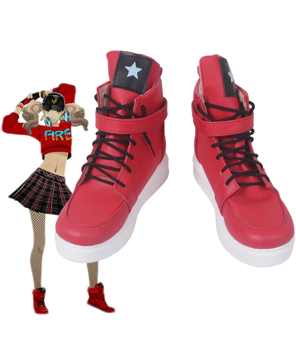 Сапоги для косплея P5D Persona 5 Dance in Starlight Anne Takamaki красная обувь на заказ |